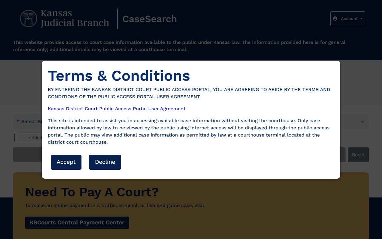 Coffey County court records after arrest Kansas case search portal
